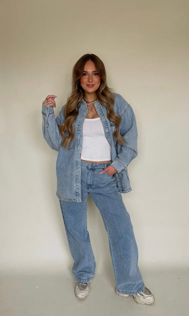 Oversized Denim Jacket - Calypso