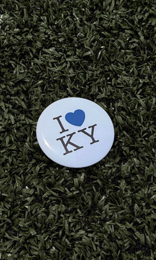 I Heart KY Button Pin