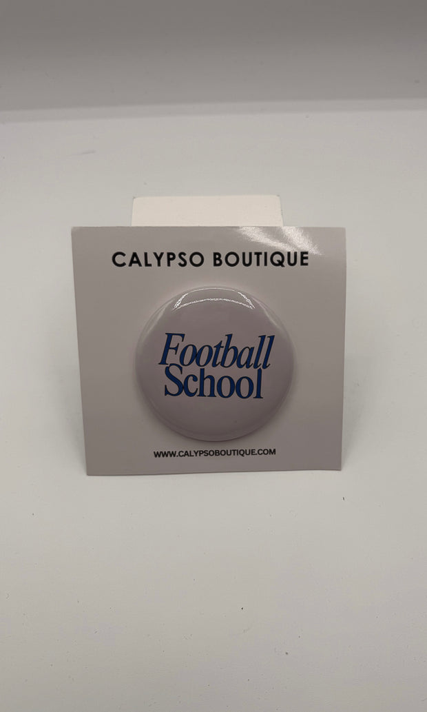 Football School Button Pin