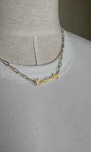 Kentucky Nameplate Necklace