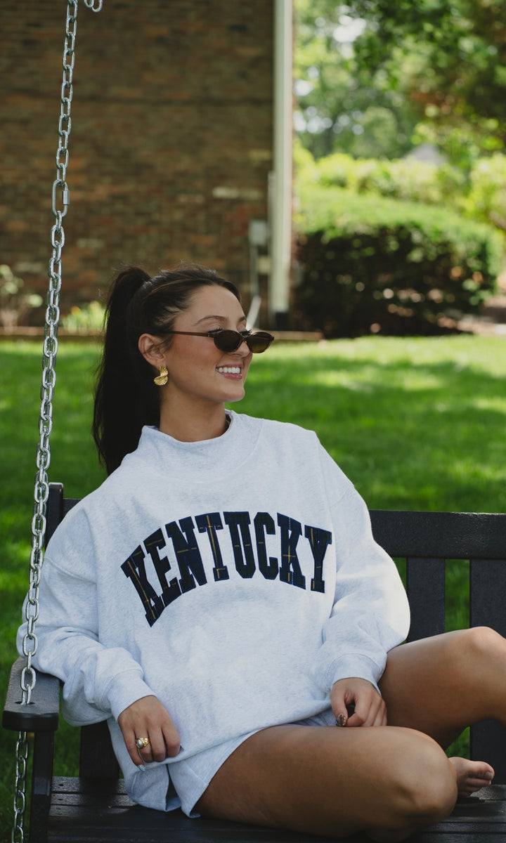 KY Plaid Mockneck