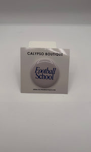 Football School Button Pin