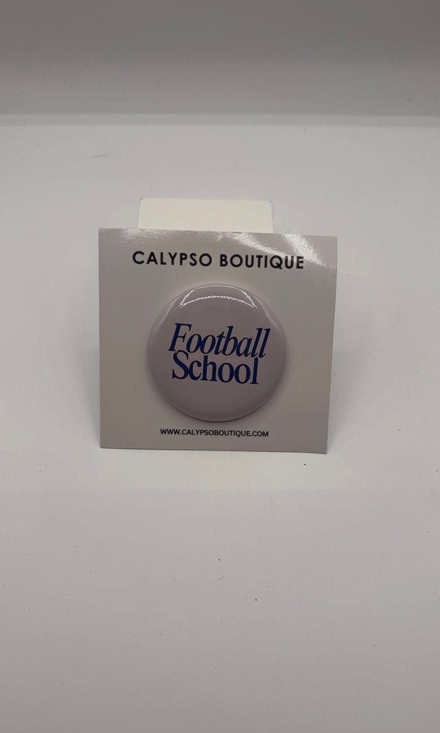 Football School Button Pin