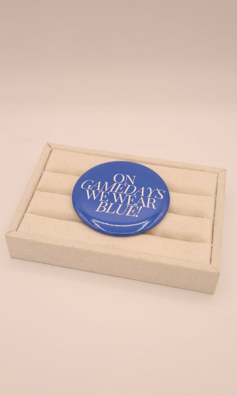 Wear Blue Button Pin