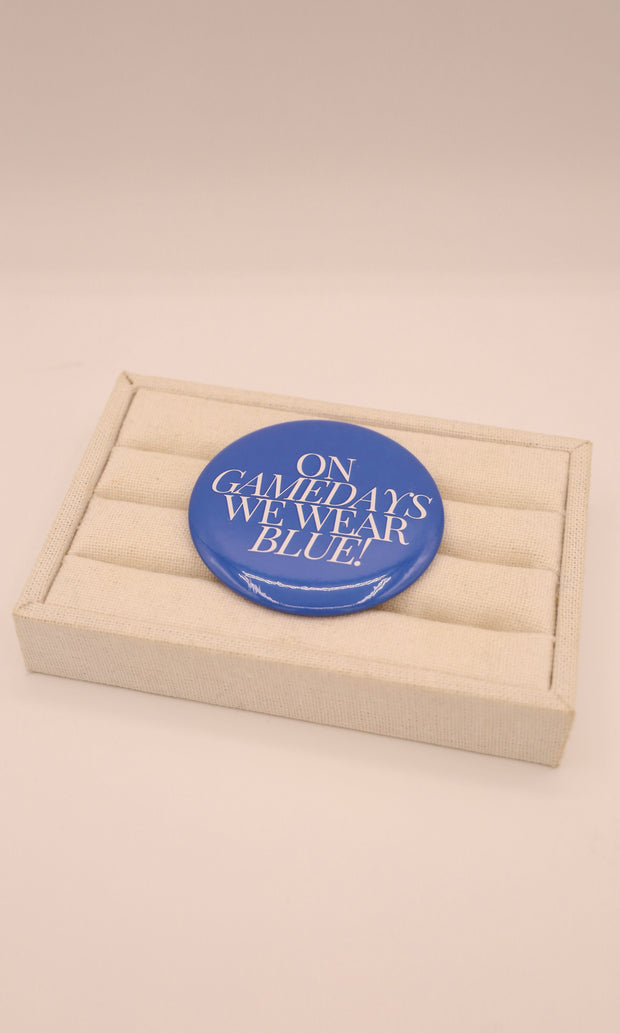 Wear Blue Button Pin