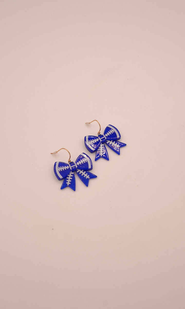 Football Bow Earring