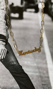 Kentucky Nameplate Necklace