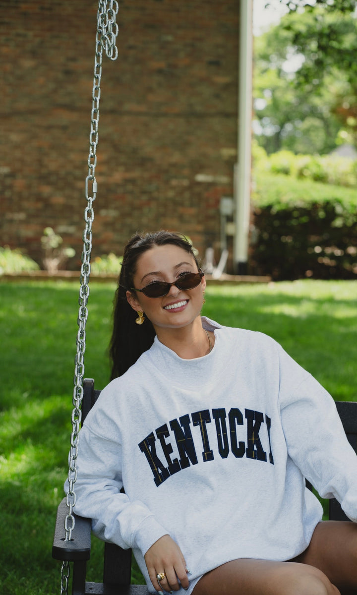 KY Plaid Mockneck
