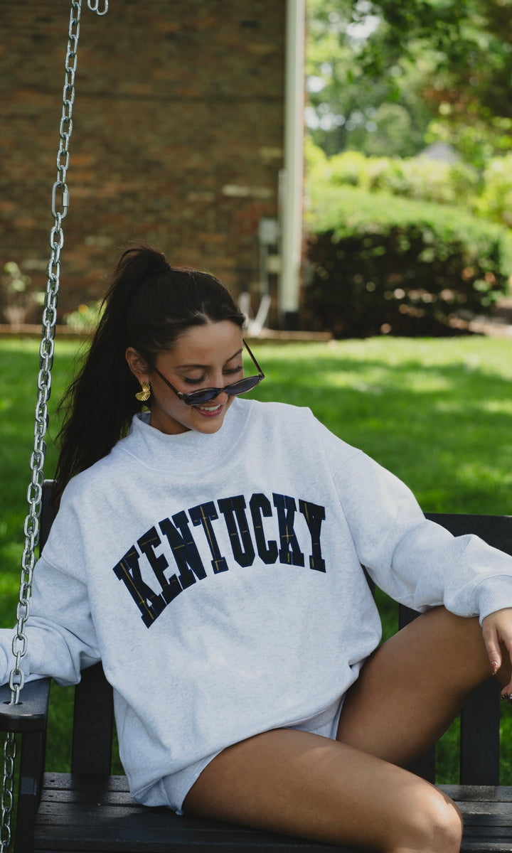 KY Plaid Mockneck