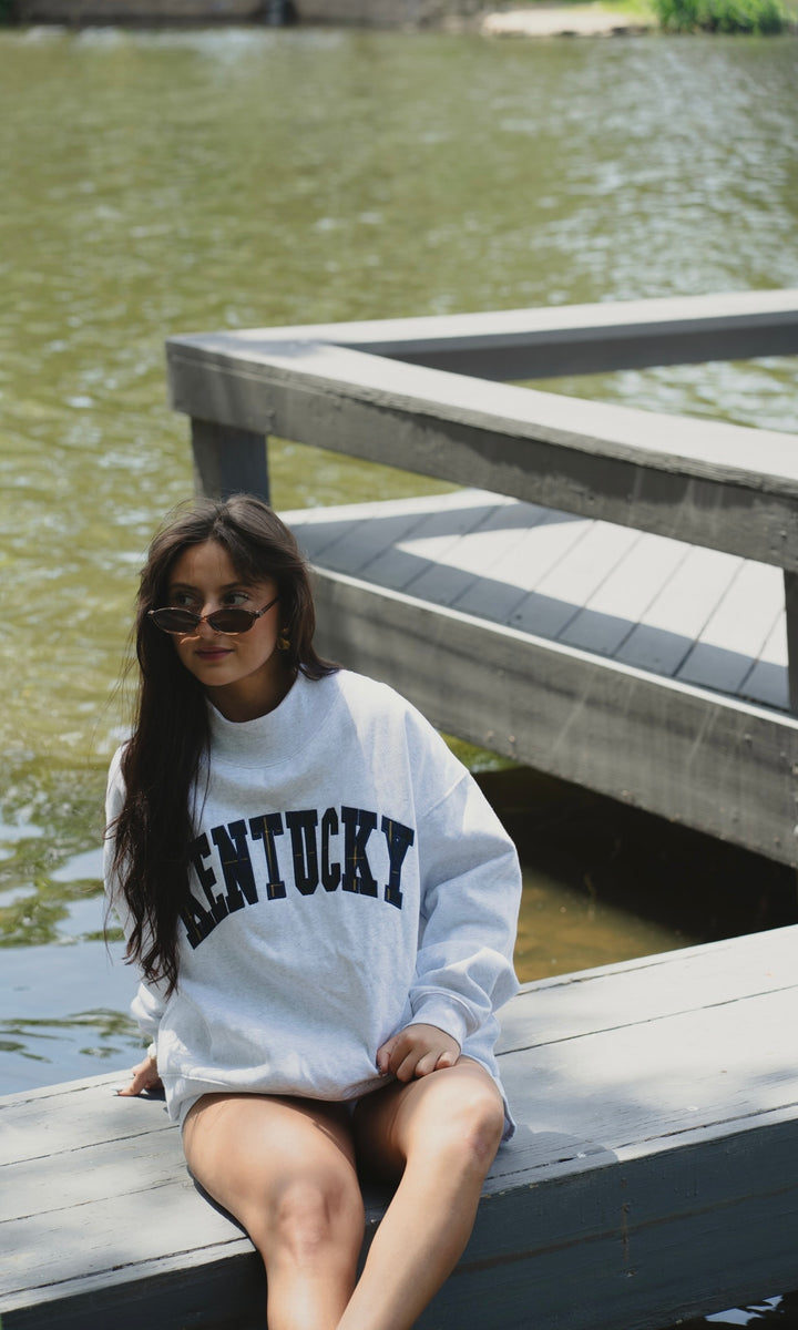 KY Plaid Mockneck