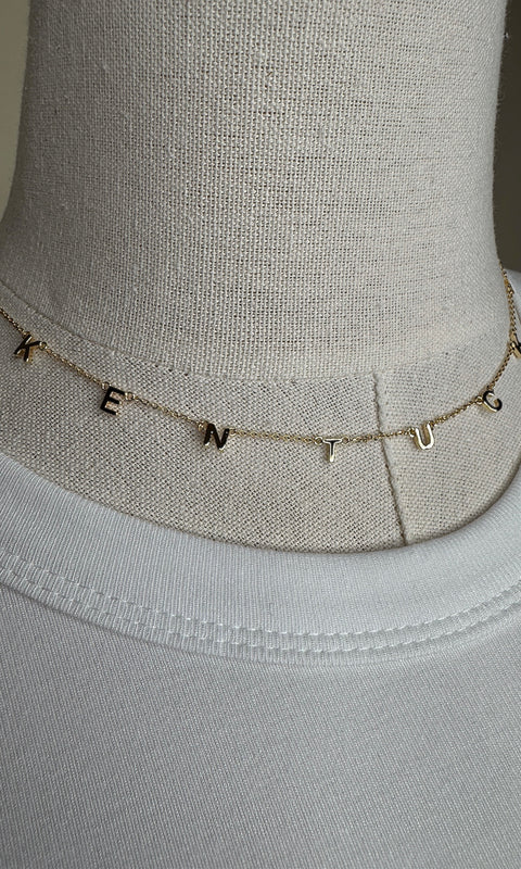 KY Letter Necklace