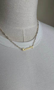 Kentucky Nameplate Necklace