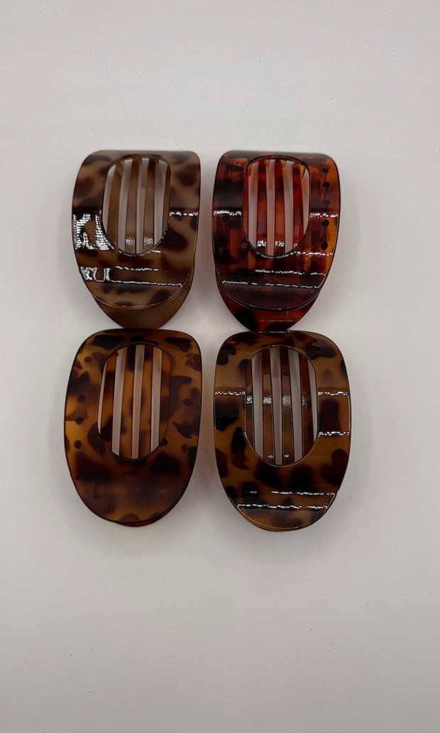 Tortoise Flat Hair-Clip