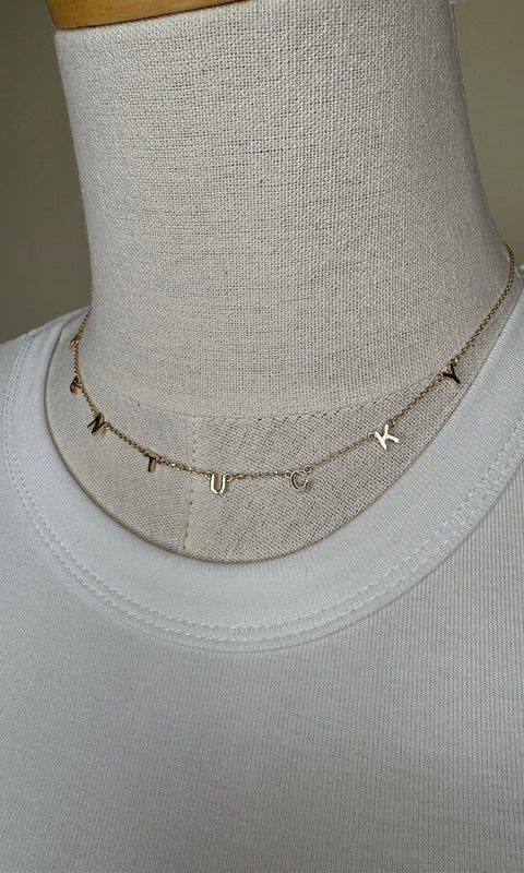 KY Letter Necklace