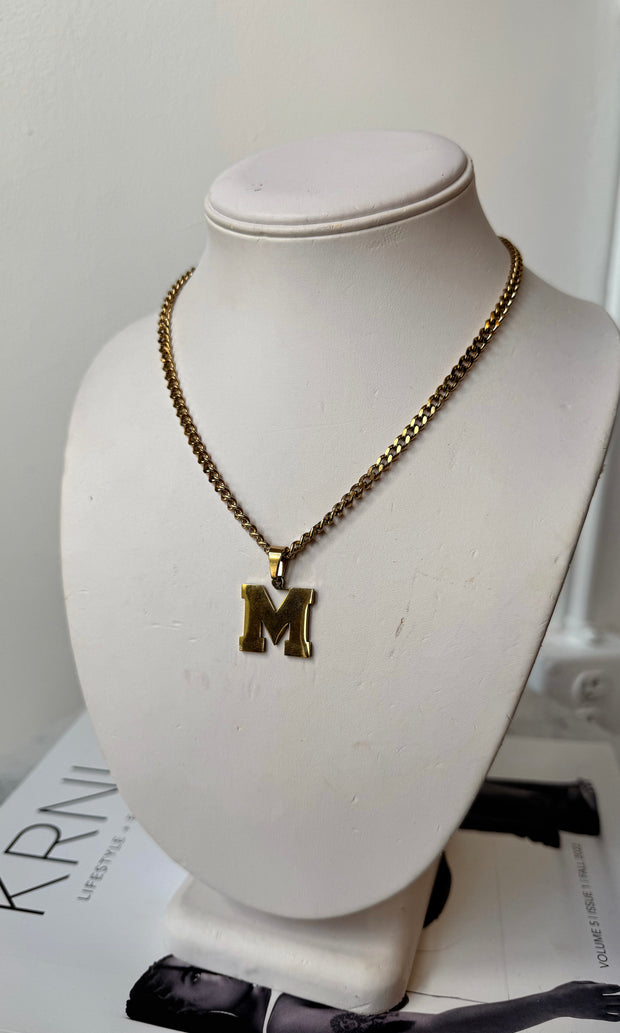 Varsity Letter Necklace