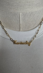 Kentucky Nameplate Necklace