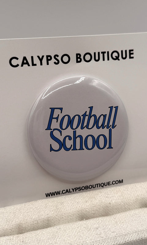 Football School Button Pin