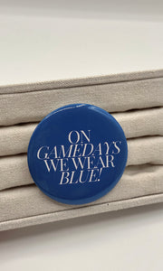 Wear Blue Button Pin