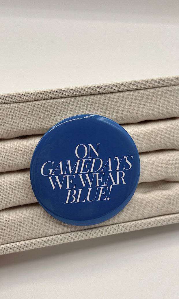 Wear Blue Button Pin