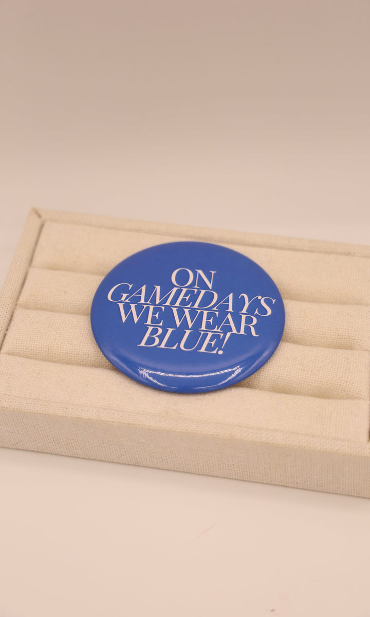 Wear Blue Button Pin
