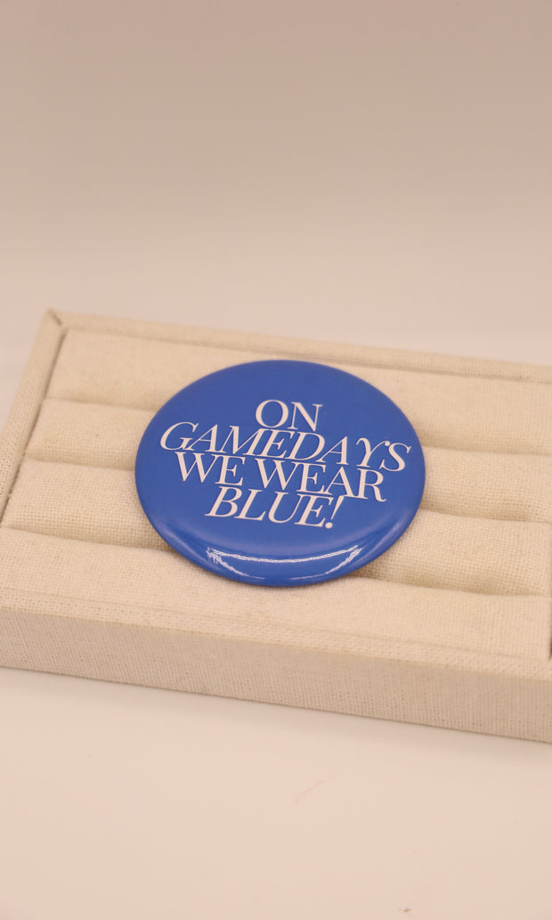 Wear Blue Button Pin
