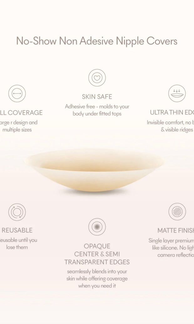 Reusable NON-Adhesive Nipple Cover