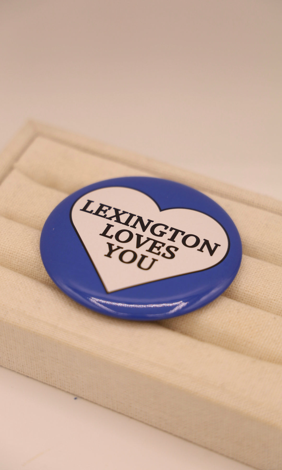 Lex Loves You Button Pin