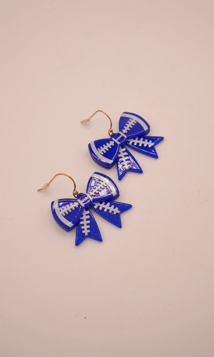 Football Bow Earring