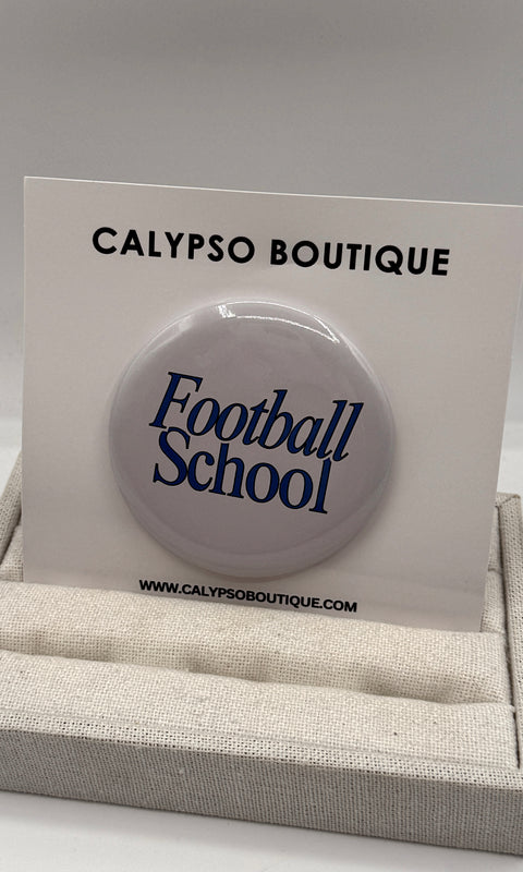 Football School Button Pin