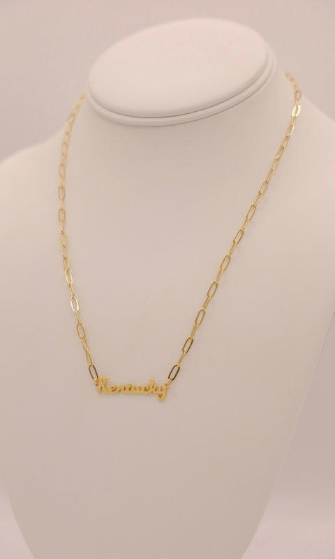 Kentucky Nameplate Necklace
