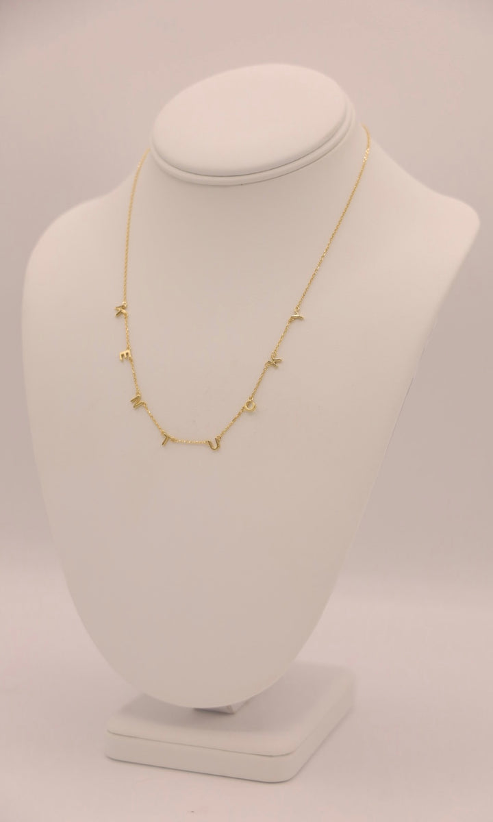 KY Letter Necklace