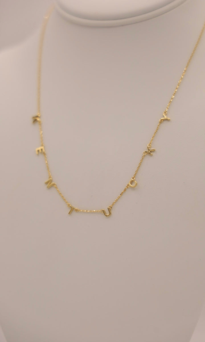 KY Letter Necklace