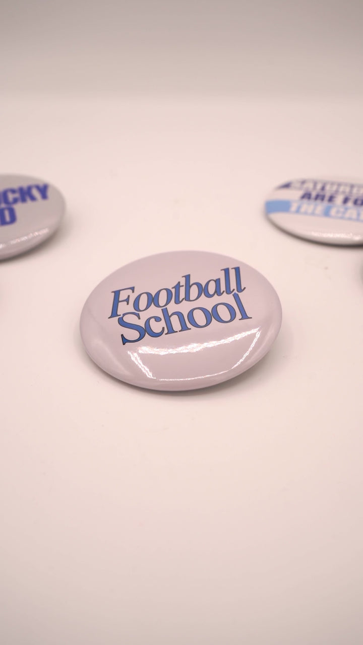 Football School Button Pin