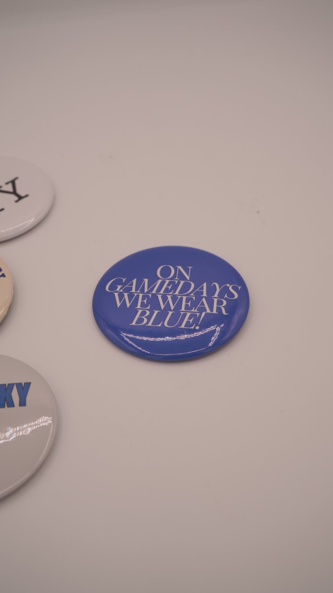 Wear Blue Button Pin