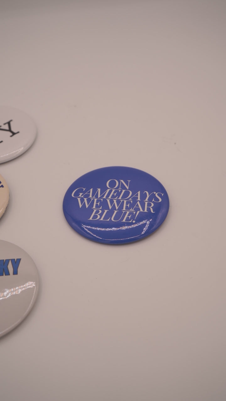 Wear Blue Button Pin