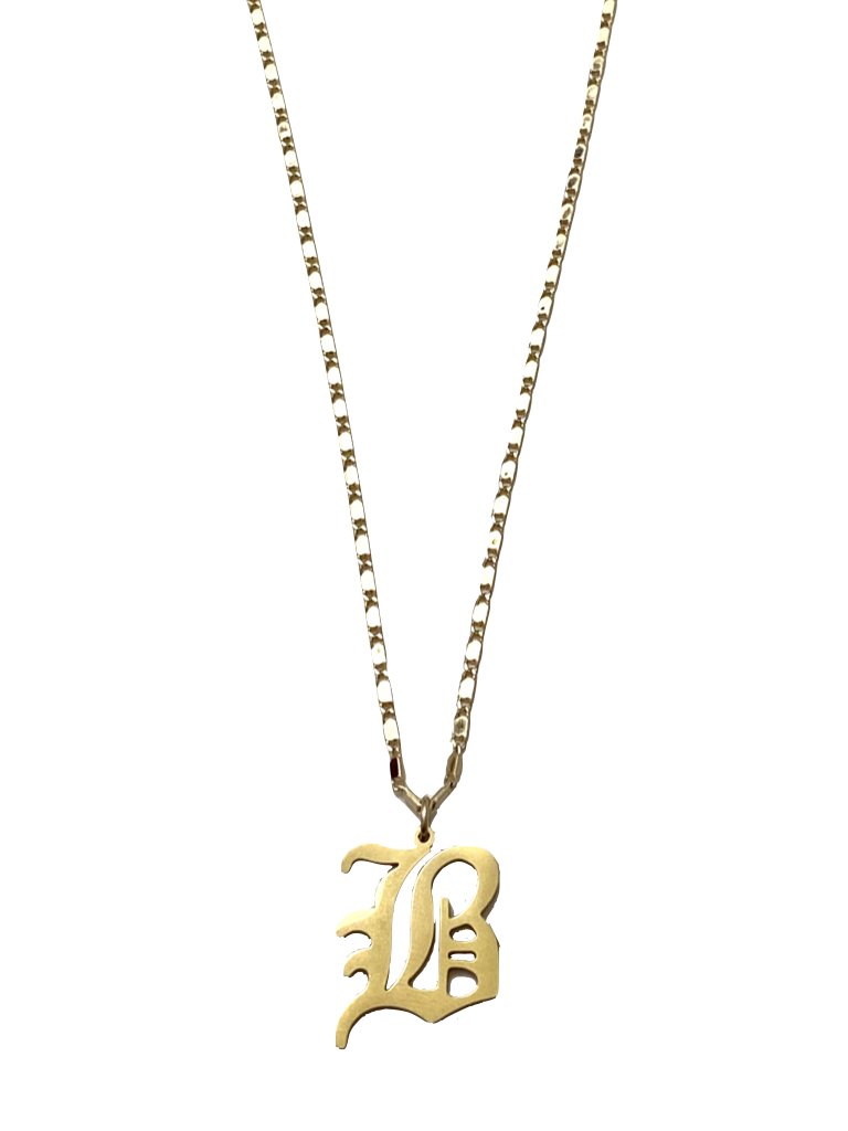 Mi Vida Gothic Initial Necklace