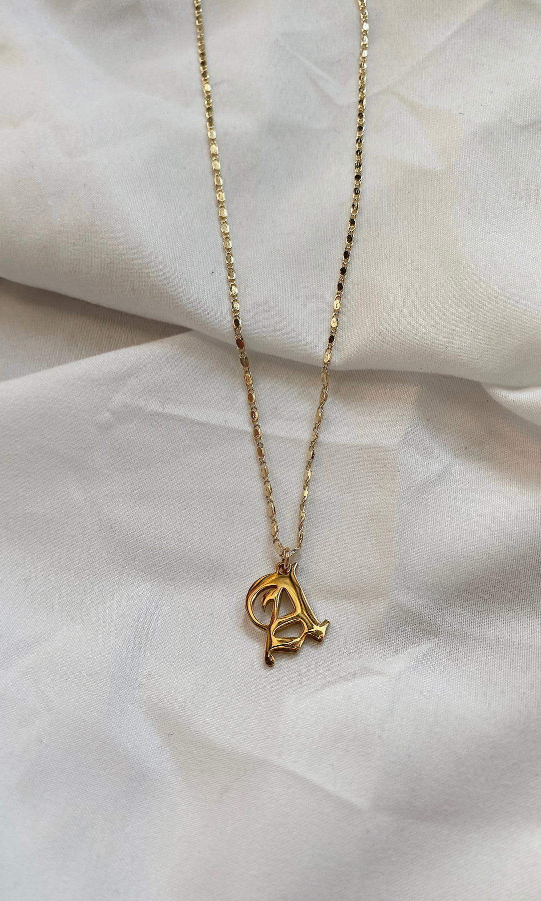 Mi Vida Gothic Initial Necklace