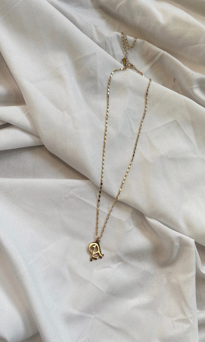 Mi Vida Gothic Initial Necklace