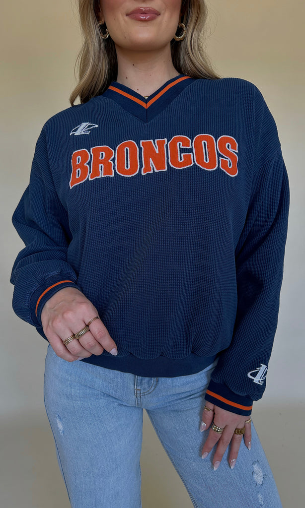 Vintage 90s Denver Broncos Navy Hooded Oversize